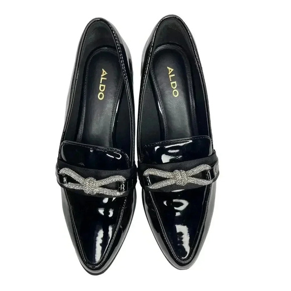 Aldo Shoes - ALDO women’s Encore Patent Leather Block Heel Loafers size 8